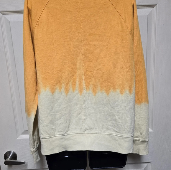 Athleta Womens Sundown Dip Dye Sweatshirt Abyssinian Yellow Sz Med - Picture 6 of 11